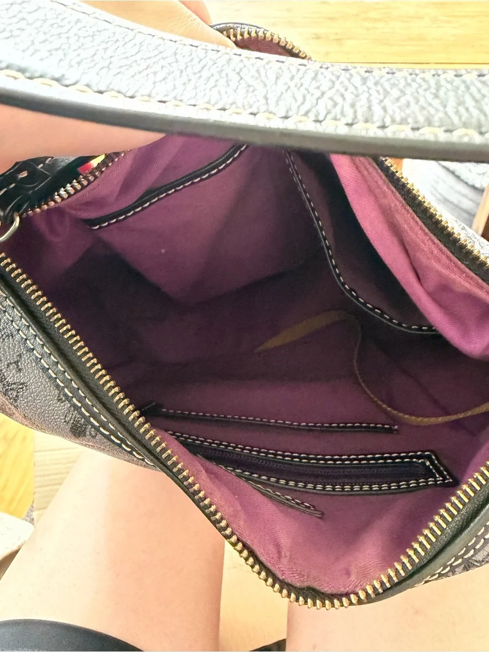 Disney Dooney & Bourke Haunted Mansion Gray Shoulder Bag with Tassels